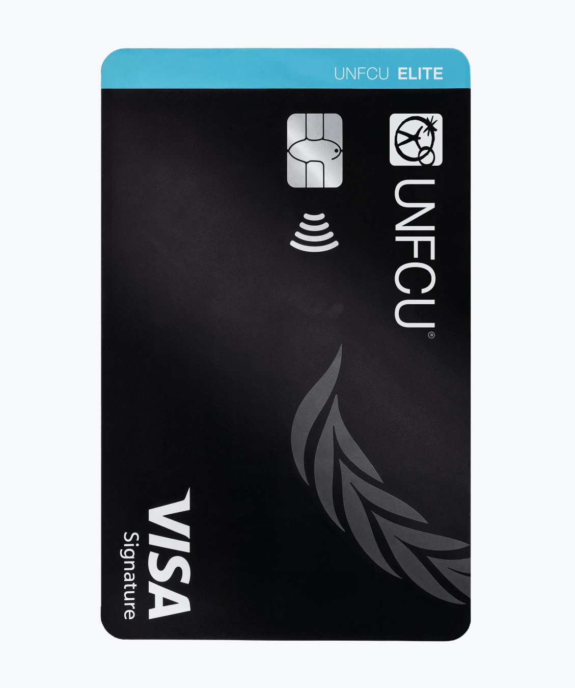 A rotating image of a credit card and pencil shaving